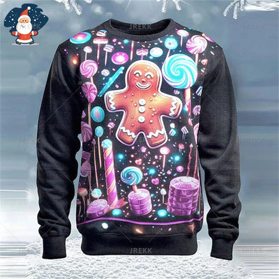 Happy Christmas Sweatshirts Mens Ugly Christmas Sweater Funny Fashion New In Sweaters Women Ugly Sweaters Christmas Jumpers Men