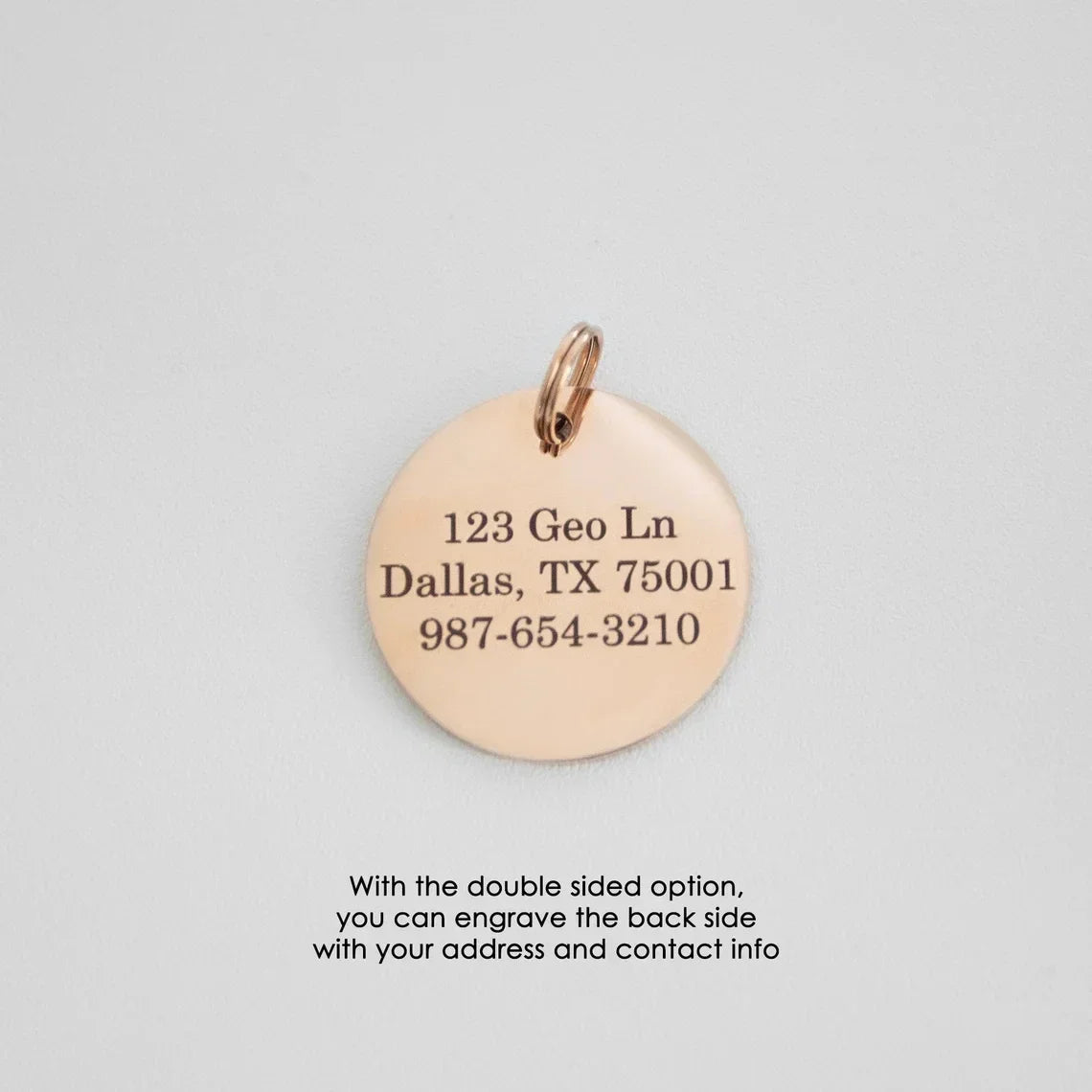 Custom Engraved Name Date Round Coin Stainless Steel Personalized ID Tag  Accessory Jewelry Pendant Fit for Bracelet Necklace