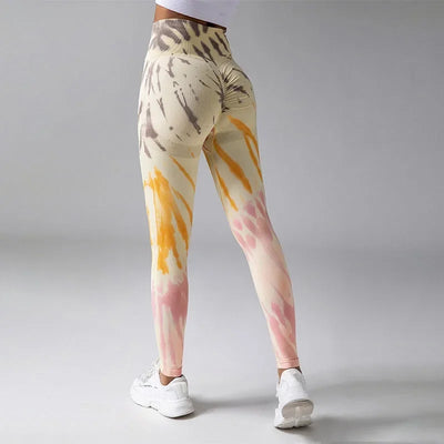 Seamless Tie Dye Leggings For Women