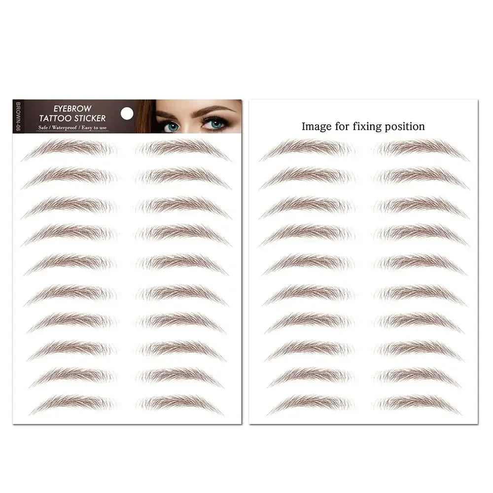 Temporary Tattoos Women Men Water Transfers Decals Simulation Eye Brow Eyebrow Stickers 6D Eyebrow Tattoos Stickers
