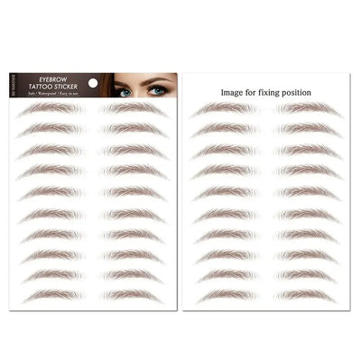 Temporary Tattoos Women Men Water Transfers Decals Simulation Eye Brow Eyebrow Stickers 6D Eyebrow Tattoos Stickers