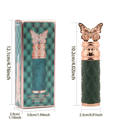 Hua Fei Butterfly Dance Pearlescent Color Changing Lipstick Moisturizing Moisturizing Not easy to take off makeup Lip gloss