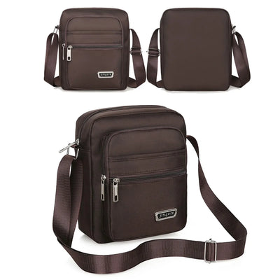 Men's Handbag Shoulder Messenger Bags Casual Canvas Travel Bag Waist Bag Multifunctional Waterproof Business Storage Bag Solid