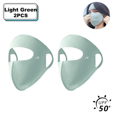 Women Full Face UV Protection Mask 3D Ice Silk Sunscreen Breathable Lightweight Summer Outdoor Sports Comfort Fit mask for men