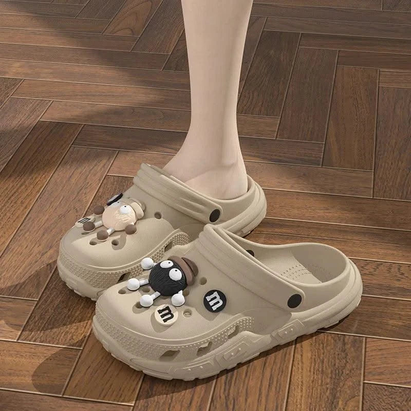 Children's Clogs For 6-18 Year Kids Sandals Cool Mules Outer Wear Summer Casual Hole Shoes For Boys And Girls Slippers