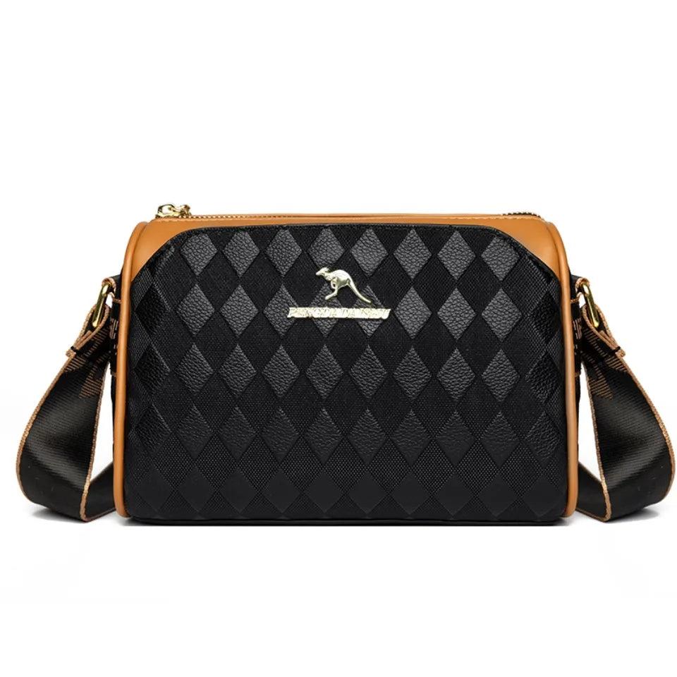 Luxury handbags women bags designer crossbody for mother soft pu leather shoulder purses handbag clutch 3 layers sac