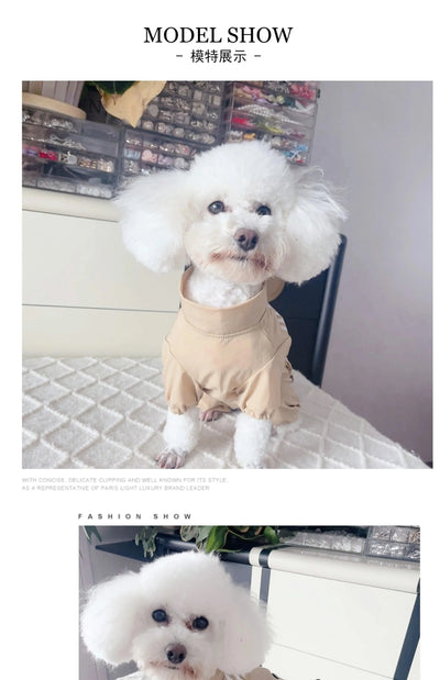 Summer Pet Dog Clothes Outdoor Thin Sunscreen Clothing Four Feets Jumpsuits For Small Medium Dog Yorkshire Puppy Clothing Romper