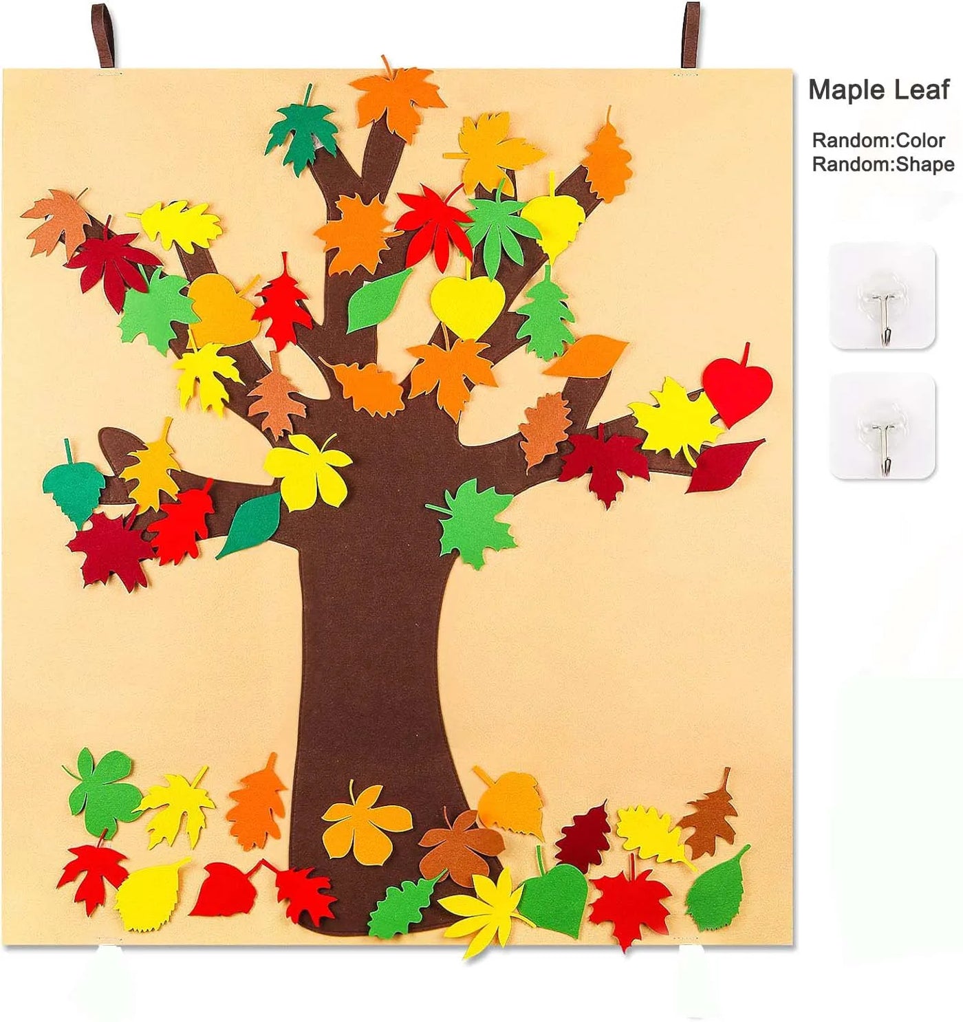 Thanksgiving Felt Tree Craft Kit Fall Tree Montessori Busy Board Family Decorations Activity Education Toy Wall Hanging Gifts
