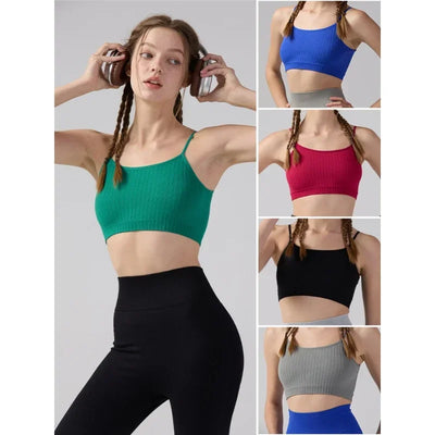 Women's Spaghetti Thin Strap Workout Yoga Gym Fitness Sport Bras