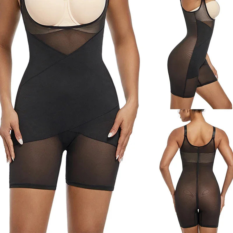 Light Shapewear Bodysuit Body Shaper Women Belly Sheath Waist Trainer Reductive Slimming Underwear Thin Breathable