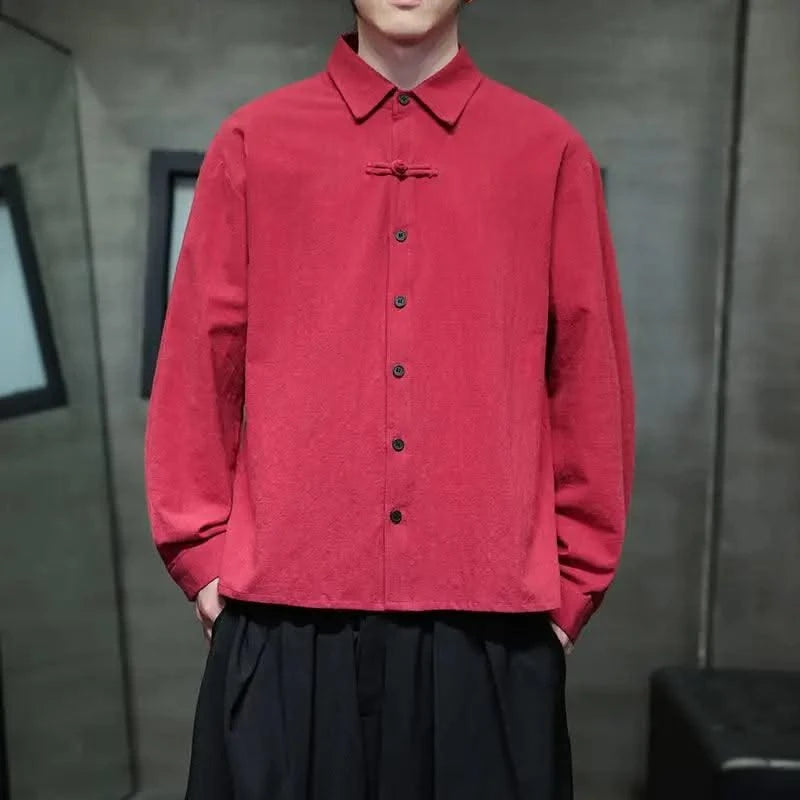 Mens Linen Shirts Casual Streetwear Long Sleeve Turn Down Collar Summer Beach Vacation Hawaiian Shirts M-5XL Plus Size Men Tops