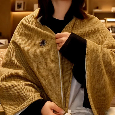 USB Electric Heated Blanket for Home & Office, Wearable Heating Blanket Washable Adjustable 3 Levels Temperature Warm Blankets