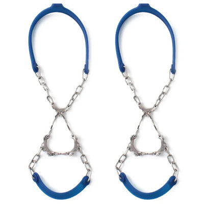 1Pair Anti Slip Ice Gripper Climbing Crampons 6 Teeth Steel Ice Grips Snow Walking Shoes Spikes Cleats Chain Claws Boots Cover