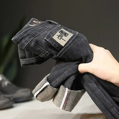 2024 New Arrivals Men's Jeans High-end Brand Embroidery China Casual Slim Boyfriend Pants Spring Autumn Jeans Black Luxury Pants