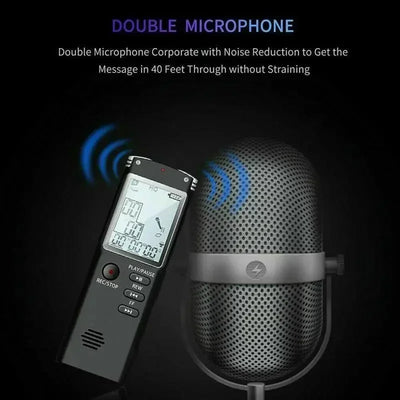 Voice Recorder - Voice Activated Recorder with Earphone & USB Charge Cable, Digital Voice Recorder with Playback for Lectures &