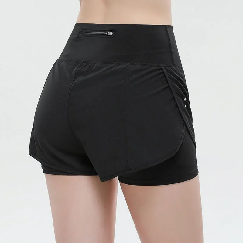 Yoga Shorts for Women Summer Fitness Shorts Biker Workout Running Sports Shorts Quick Drying Sportwear With Pocket Breathable