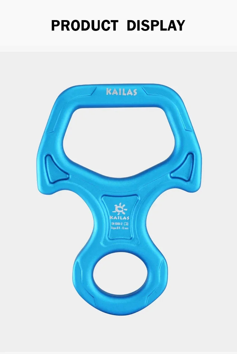 KAILAS Rock Climbing Descender 8 Descend Ring Downhill Eight Ring with Bent-ear Rappelling Gear Belay Device EquipmentK EB101