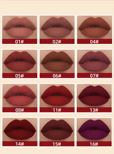 Luxury Matte Lip Gloss Set 12 Waterproof Shades Non Sticky Long Lasting Lipstick Kit For Daily Party Makeup