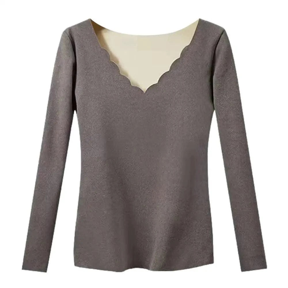 Womens Thermal Underwear Long Thermal Underwear Shirt Soft Elastic Warmth Shirt Winter Underwear Comfortable for Women