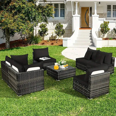 Outdoor Tropical Print Sofa Cushion Covers - Non-Slip Furniture Protectors, Replacement for Individual Seat Cushions