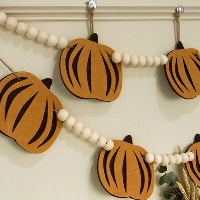 Thanksgiving Fall Pumpkin Banner Happy Halloween Party Fireplace Mantle Wall Home Patio Garden Decoration Autumn Decor Supplies