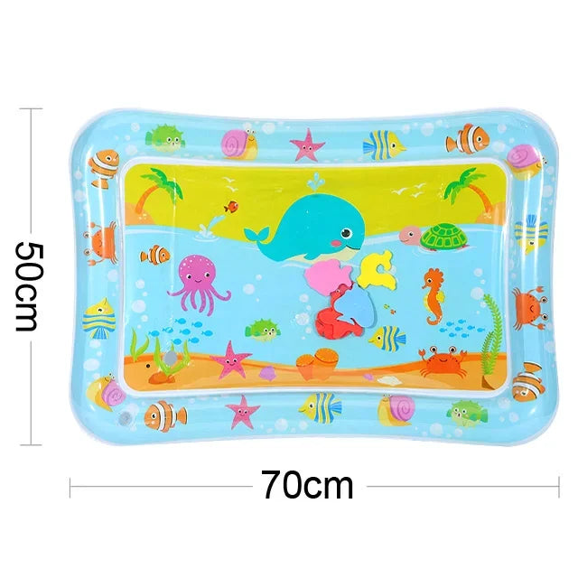 Inflatable Tummy Time Baby Play Mat Infants Water Cushion Early Education Interactive Baby Toys For Toddlers Sensory Development