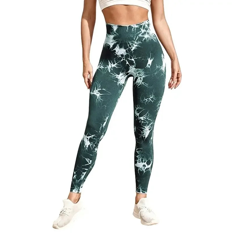 Seamless Tie Dye Leggings Women