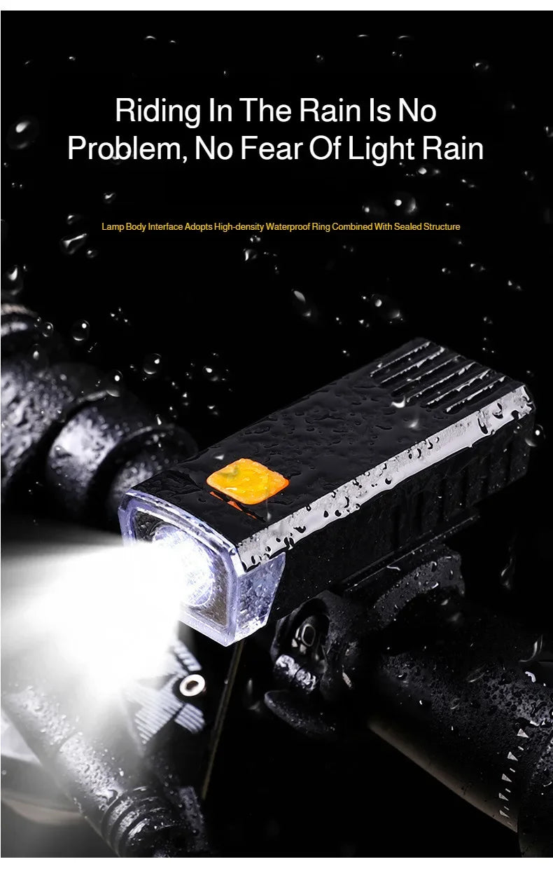 Mountain bike headlight mountain bike riding rainproof night riding headlight rechargeable mountain bike light