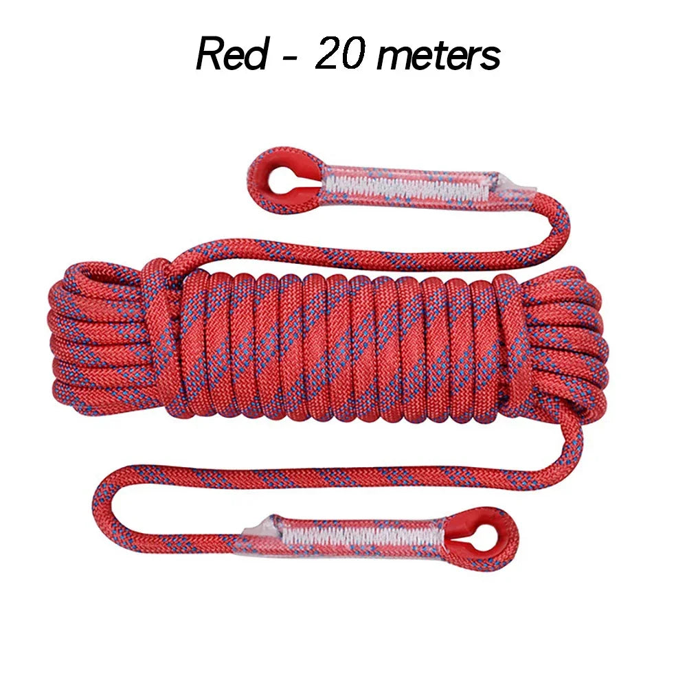 12mm 50m Outdoor Climbing Rope Escape Rescue Static Rope Rock Equipment Mountaineering Lifeline Emergency Survival Safety Gear