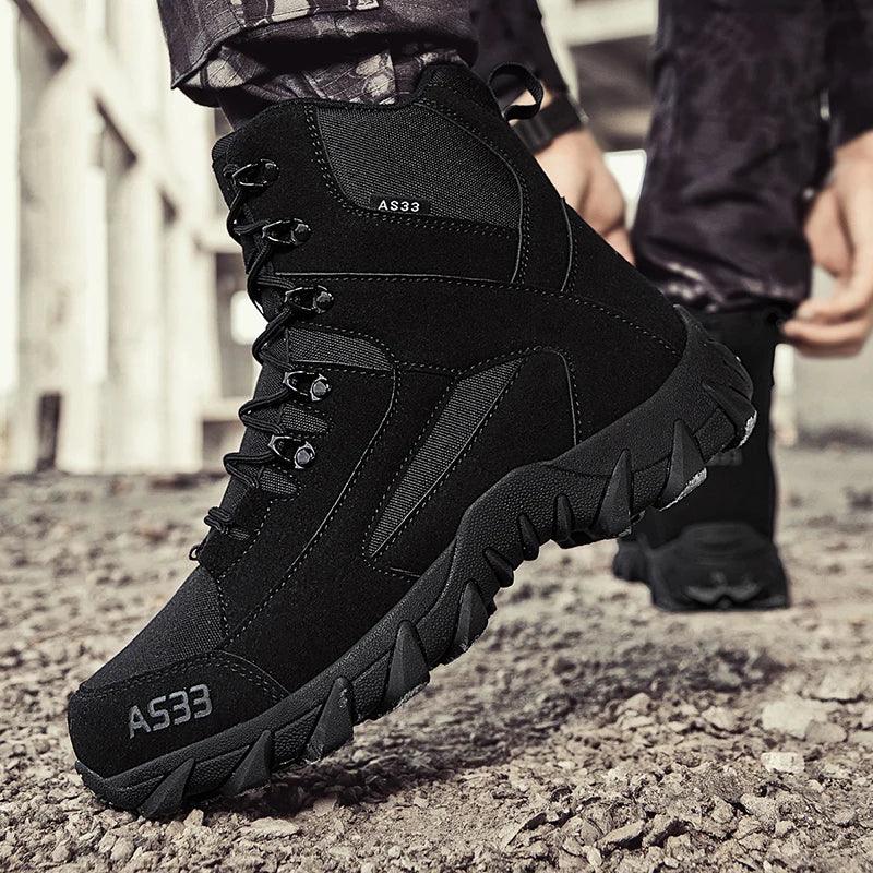 Outdoor Training Combat Boots Men Safety Comfortable Breathable Men's Ankle Boots Tactical Waterproof Climbing Boots Hiking Shoe