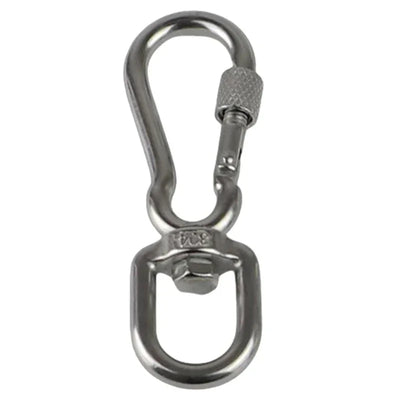 Stainless Steel Hook with Swivels for Dog Collar Carabiner with Swivels Joint Bolted Carabiner for Pet Leashes/Camping Tent
