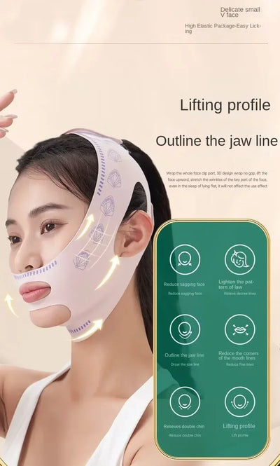 Face slimming bandage v face lifting tighten facial nasolabial folds double chin to improve sleep facial engraving mask lifting