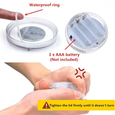 13 LEDs Submersible Light with Remote Control Underwater Night Lamp for Pool Vase Bowl Wedding Party Decoration Underwater Light