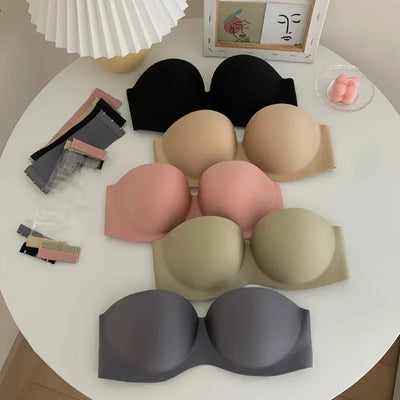 Women Strapless Seamless Bralette Push Up Bra