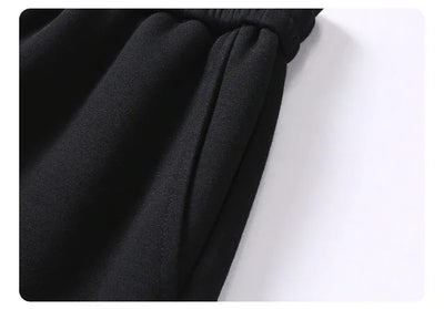 New Men's Casual Pants Wide Leg Straight 65% Cotton Fabric Outdoor Sweatpants Neutral High-quality Soft Long Baggy Trousers