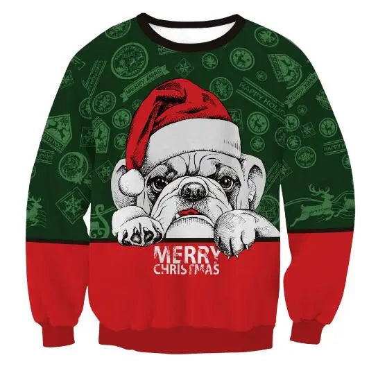 Ugly Christmas Sweaters Green Jumpers 3D Funny Printed Holiday Party Xmas Sweatshirt for Party Birthday Xmas Sweatshirt 2025