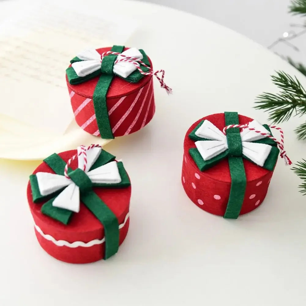 Creative Gift Box Christmas Decoration Small Mini Mini Christmas Gift Pack Handmade Vintage Christmas Tree Decoration Home Decor