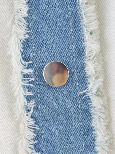 HipSeam Patchwork Bomber Jacket Women Casual Denim Women's Short