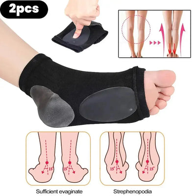 2 in 1 Arch Support Sleeves Plantar Fasciitis Heel Spurs Foot Care Flat Feet Relieve Fatigue Sleeve Socks Orthotic Insoles Pads