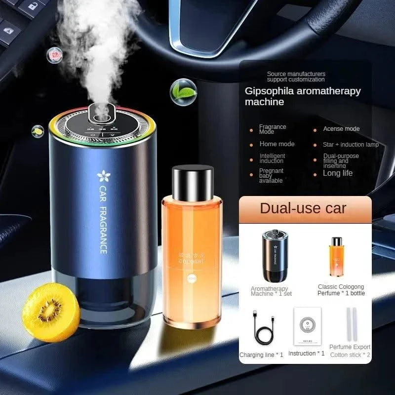 Car Perfume Air Freshener Essential Oil Fragrance Diffuser Smell Distributor USB Rechargeable Aromatherapy Scent Air Refresher