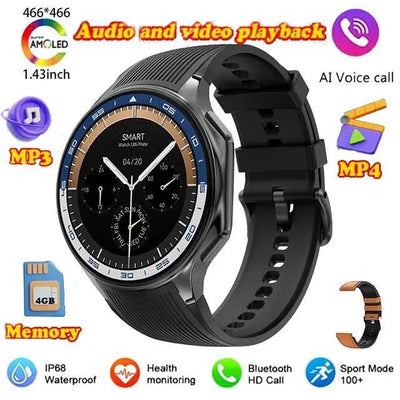 New for Oppo Watch X Men Smartwatch 32GB Extra large Memory 3D Mode MP3 MP4 Smart Watch GPS Sport Smartwatches Bluetooth calling