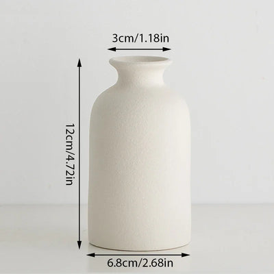 White Mini Ceramics Vase Ceramic Flower Vase Solid Vases for Flower Home Table Decor Vase Flower Bottle Solid Vases For Decor