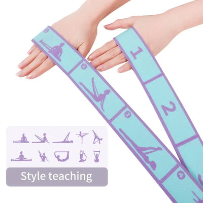 Yoga Stretching Belt Dance Gymnastics Training Band Elastic Yoga Resistance Bands Pilates Exercise Pull Strap Belt Fitness Sport