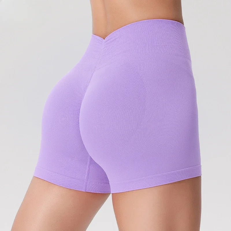 Seamless Scrunch Running Sport Shorts Women