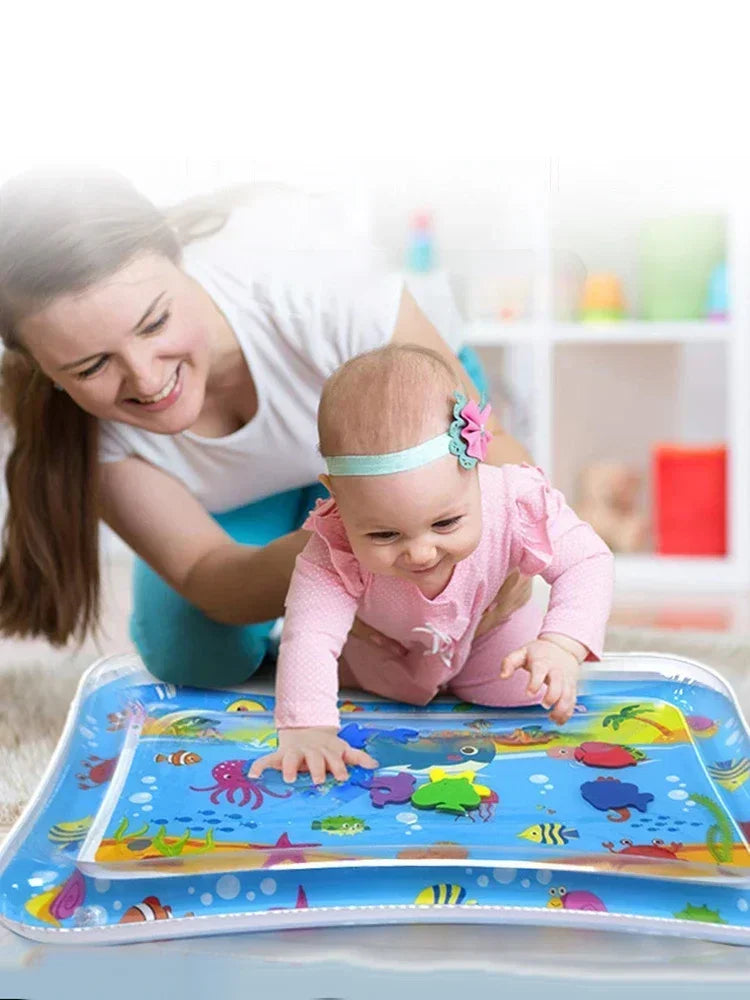 Summer Inflatable Water Mat PVC Playmat Toddler Activity Play Center Water Mat for Babies Early Education Developing Summer Toy