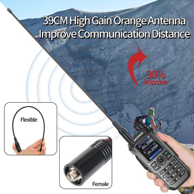 2x BAOFENG UV-21R Air Band Walkie Talkie Wireless Copy Frequency Type-C 999 Channels NOAA Long Range AM For UV-21 PRO Ham Radio