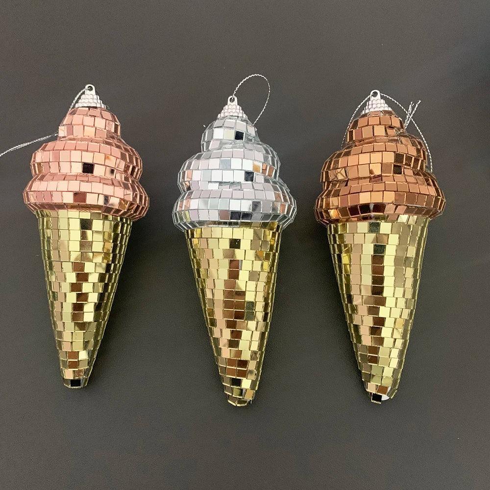 6in hanging disco ice cream mirror room decor reflective ball series diy ornaments bedroom decoration wall art