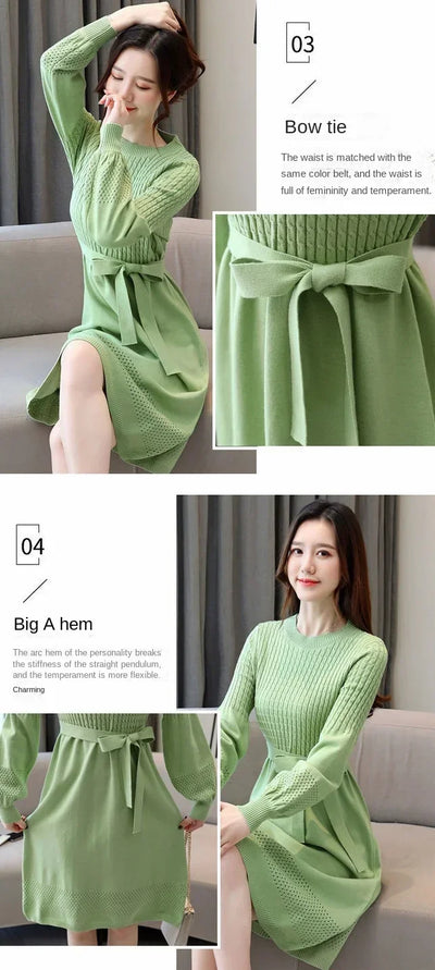 Crochet Dresses for Women Trendy Chic and Elegant Pretty New In Woman Knitted Dress Autumn Winter High Quality Luxury Aesthetic