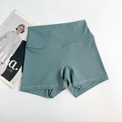 Women Sports Biker Shorts Women Naked Feeling High Waist Yoga Shorts Push Up Fitness Leggings Tummy Control Yoga Slim Shorts🩳👍