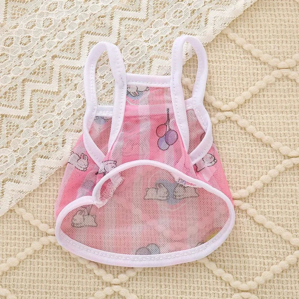 Pet clothing is fresh cute fashionable summer thin cat and dog clothing breathable mesh suspender and stylish vest